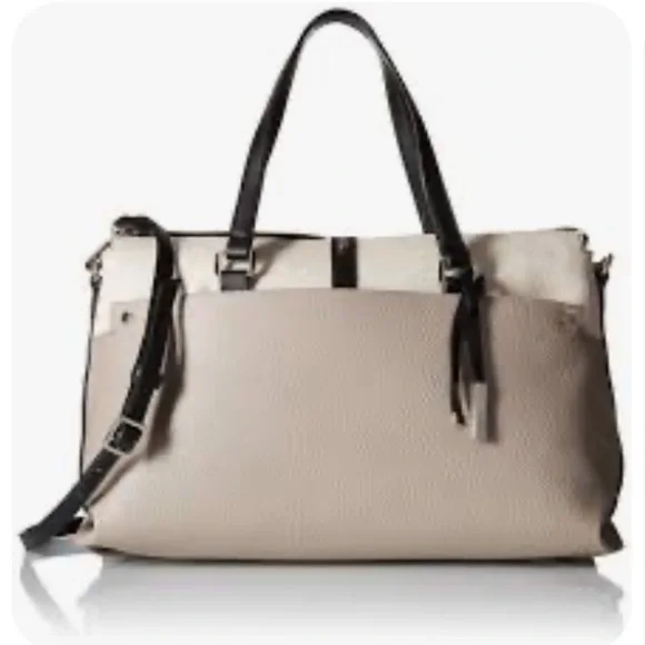 ❤️SOLD❤️ NEW Nine West Cashmere Grey Beige Black Shoulder Bag Crossbody Purse - Picture 1 of 13
